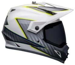 Bell Helmets Bell MX-9 Adventure Mips Dalton Helmet -Motorcycle Accessories Store bell mx9 adventure mips dalton helmet white grey hi viz yellow 3
