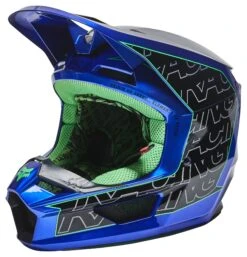 Fox Racing V1 Peril Helmet -Motorcycle Accessories Store fox racing v1 peril helmet blue 2