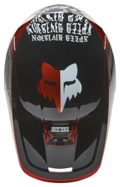 Fox Racing V1 Peril Helmet -Motorcycle Accessories Store fox racing v1 peril helmet red 4