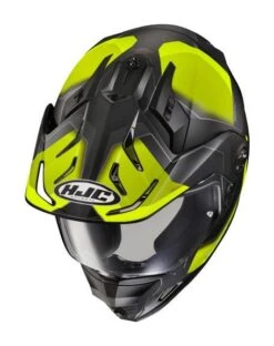 HJC DS-X1 Synergy Helmet -Motorcycle Accessories Store hjcdsx1 synergy helmet black hi viz 2