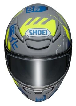 Shoei RF-1400 Accolade Helmet 8 Shoei RF-1400 Accolade Helmet -Motorcycle Accessories Store shoei rf1400 accolade helmet grey blue yellow 2