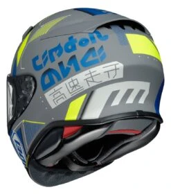 Shoei RF-1400 Accolade Helmet 9 Shoei RF-1400 Accolade Helmet -Motorcycle Accessories Store shoei rf1400 accolade helmet grey blue yellow 3