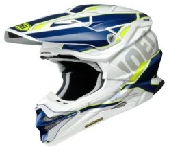 Shoei VFX-EVO Allegiant Helmet -Motorcycle Accessories Store shoei vfxevo allegiant helmet white blue yellow