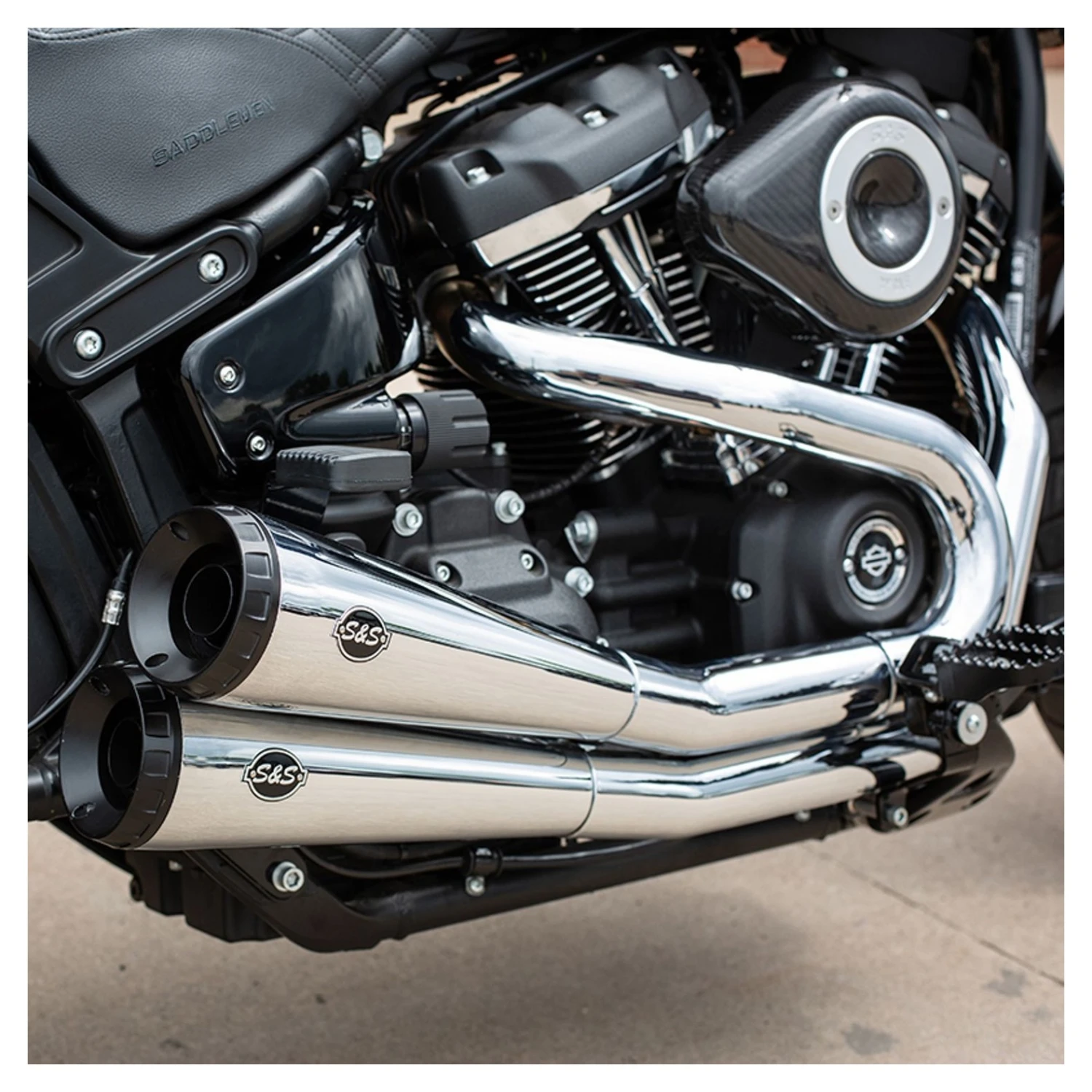 S&S Cycle Grand National Exhaust System For Harley Softail 2018-2023 7 S&S Cycle Grand National Exhaust System For Harley Softail 2018-2023 - Image 5